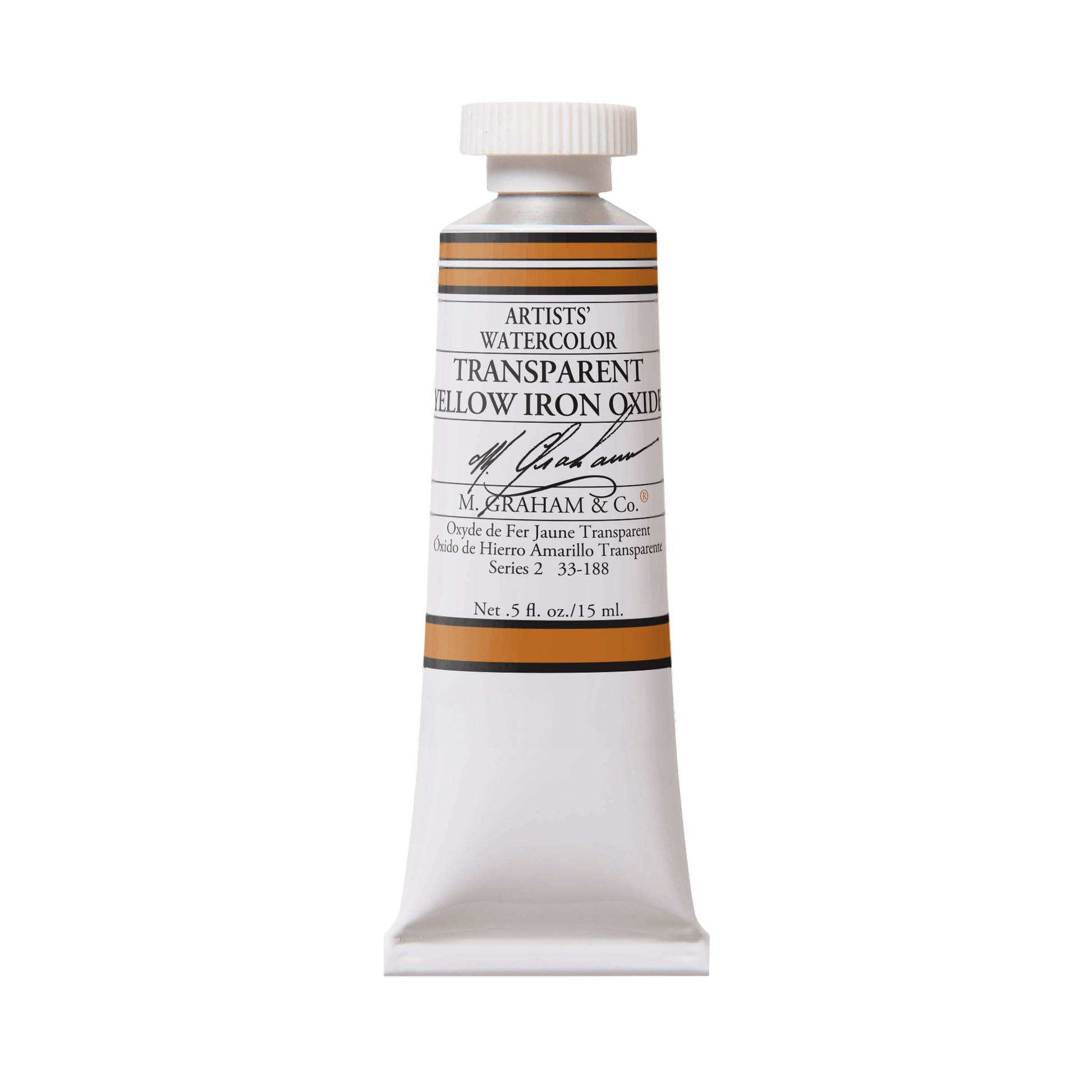 M. Graham Artists' Watercolour - Transparent Yellow Iron Oxide, 15 ml tube