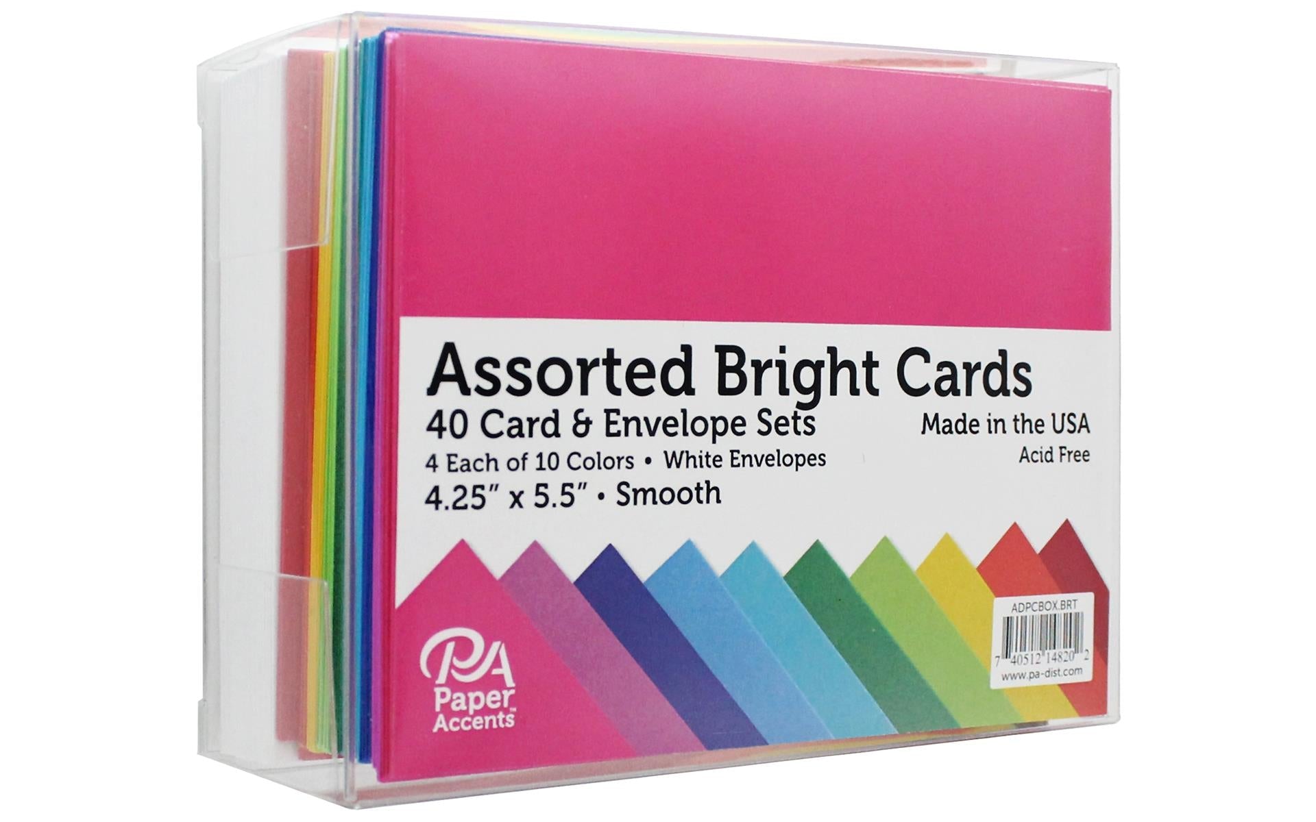 Coloured Card & Envelope 40pk