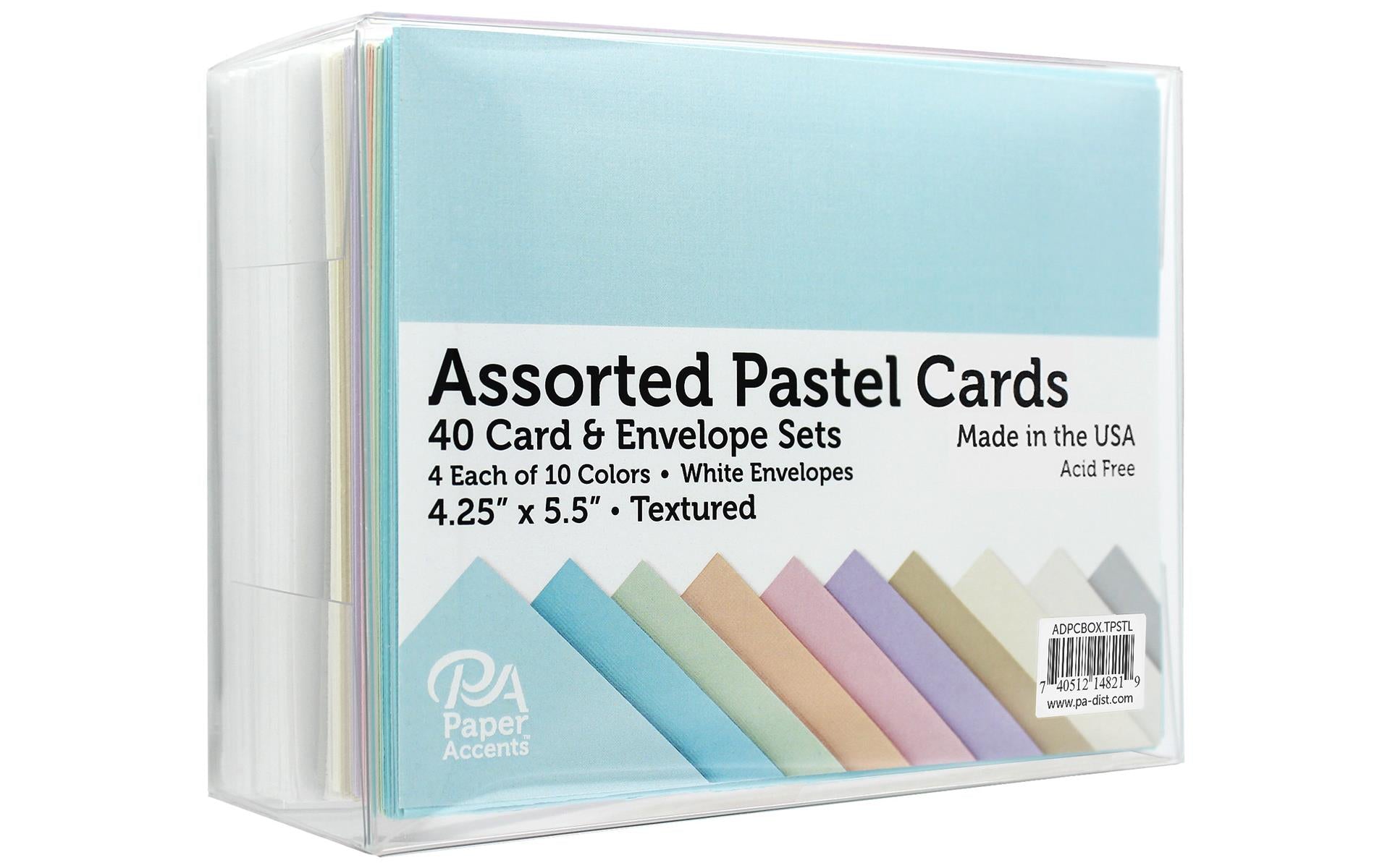 Coloured Card & Envelope 40pk