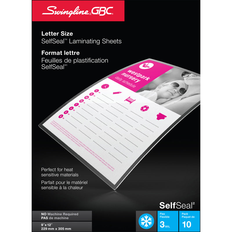 Self Seal Laminating Pouches A4 - 9x12"