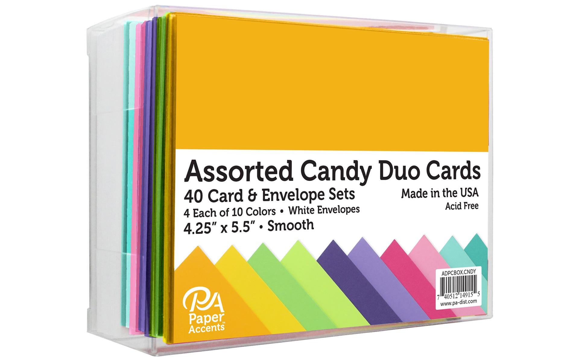 Coloured Card & Envelope 40pk