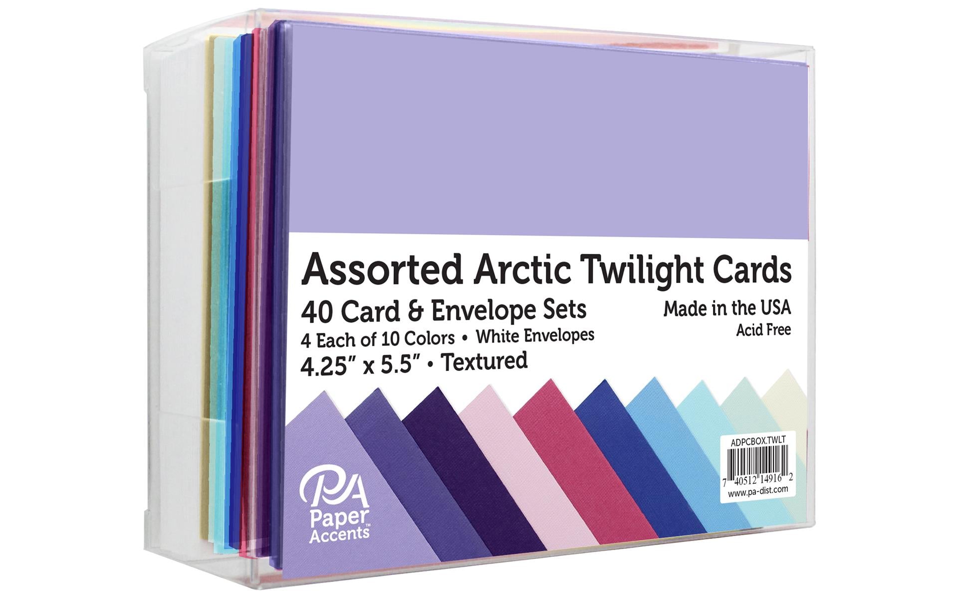 Coloured Card & Envelope 40pk