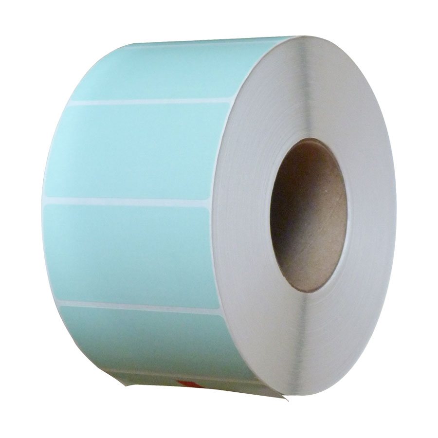 Roll of green 4 x 2 inch labels, 2800 per roll