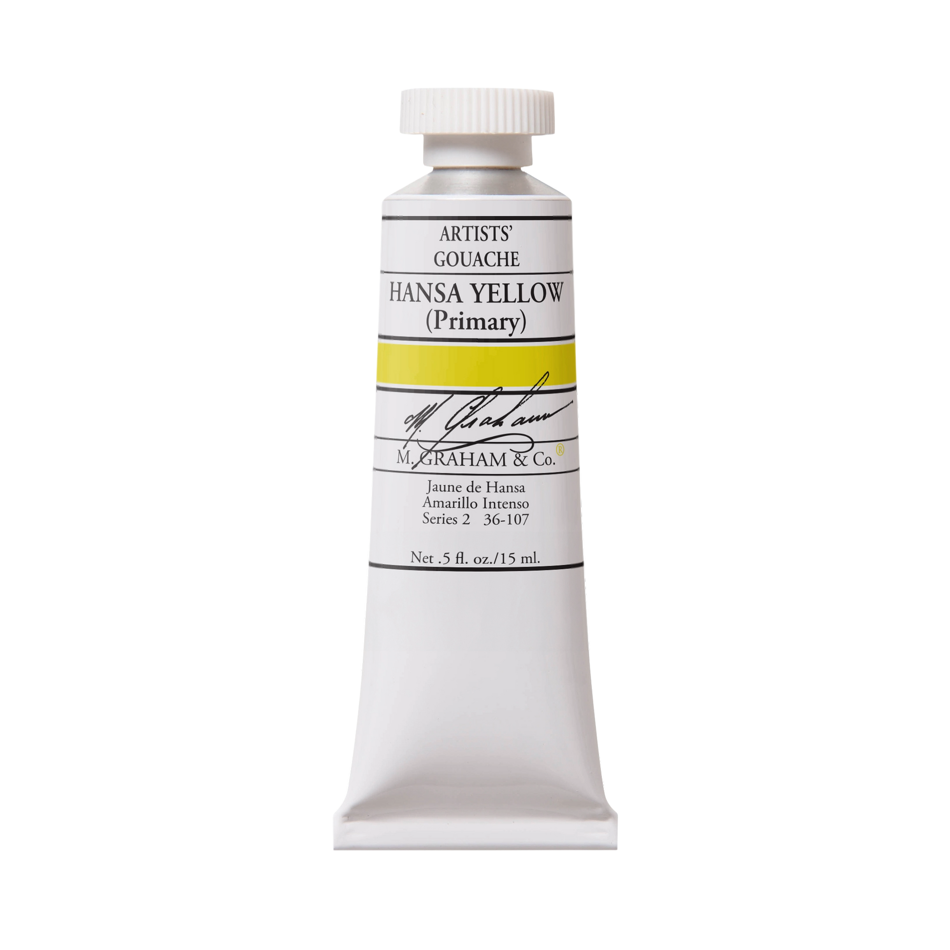 M. Graham Artists' Gouache - Hansa Yellow, 15 ml tube