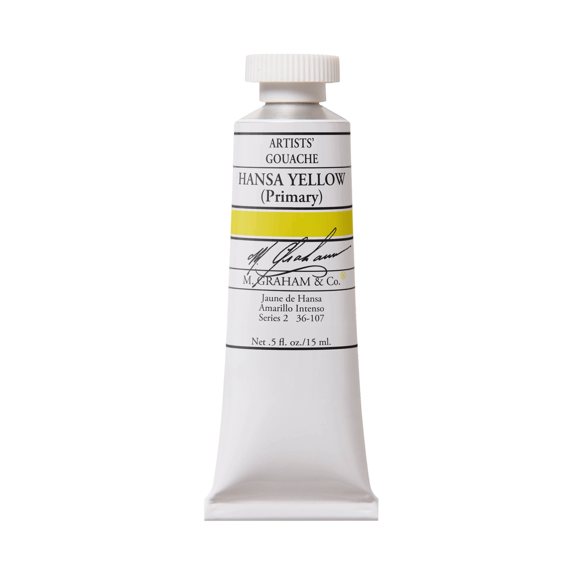 M. Graham Artists' Gouache - Hansa Yellow, 15 ml tube