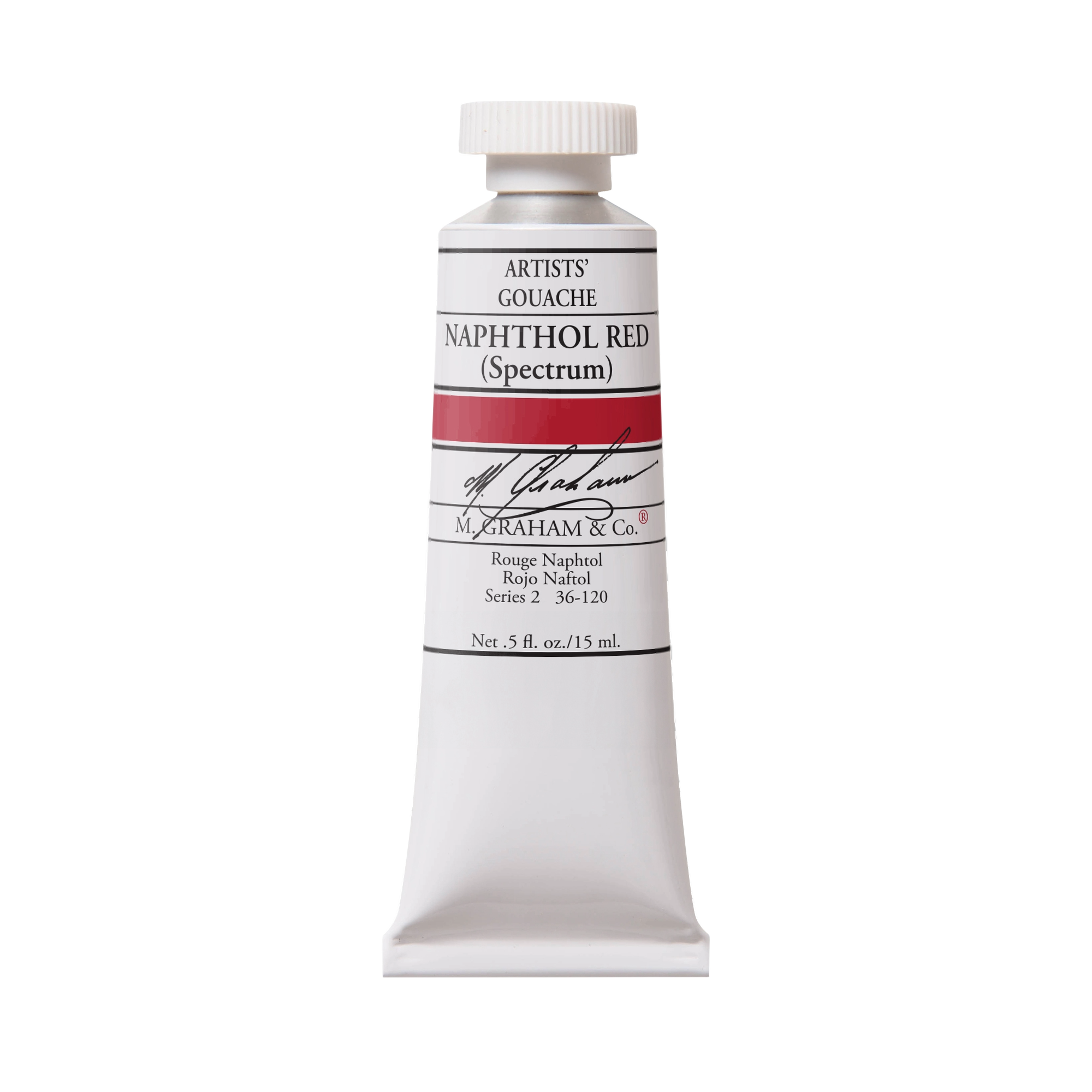 M. Graham Artists' Gouache - Naphthol Red, 15 ml tube