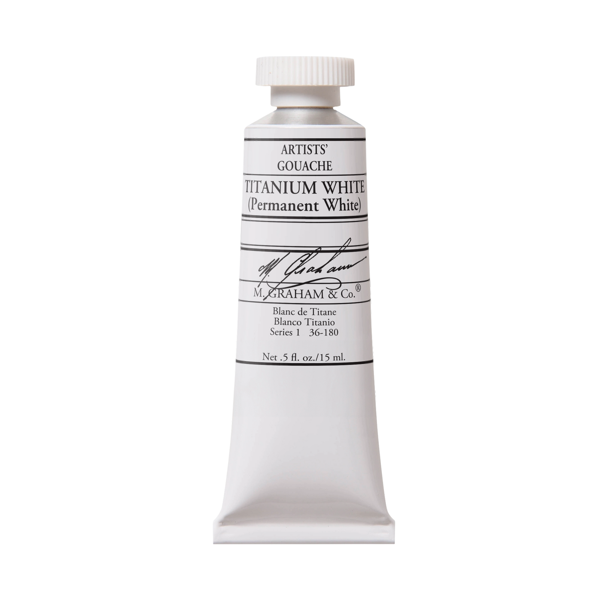 M. Graham Artists' Gouache - Titanium White, 15 ml tube