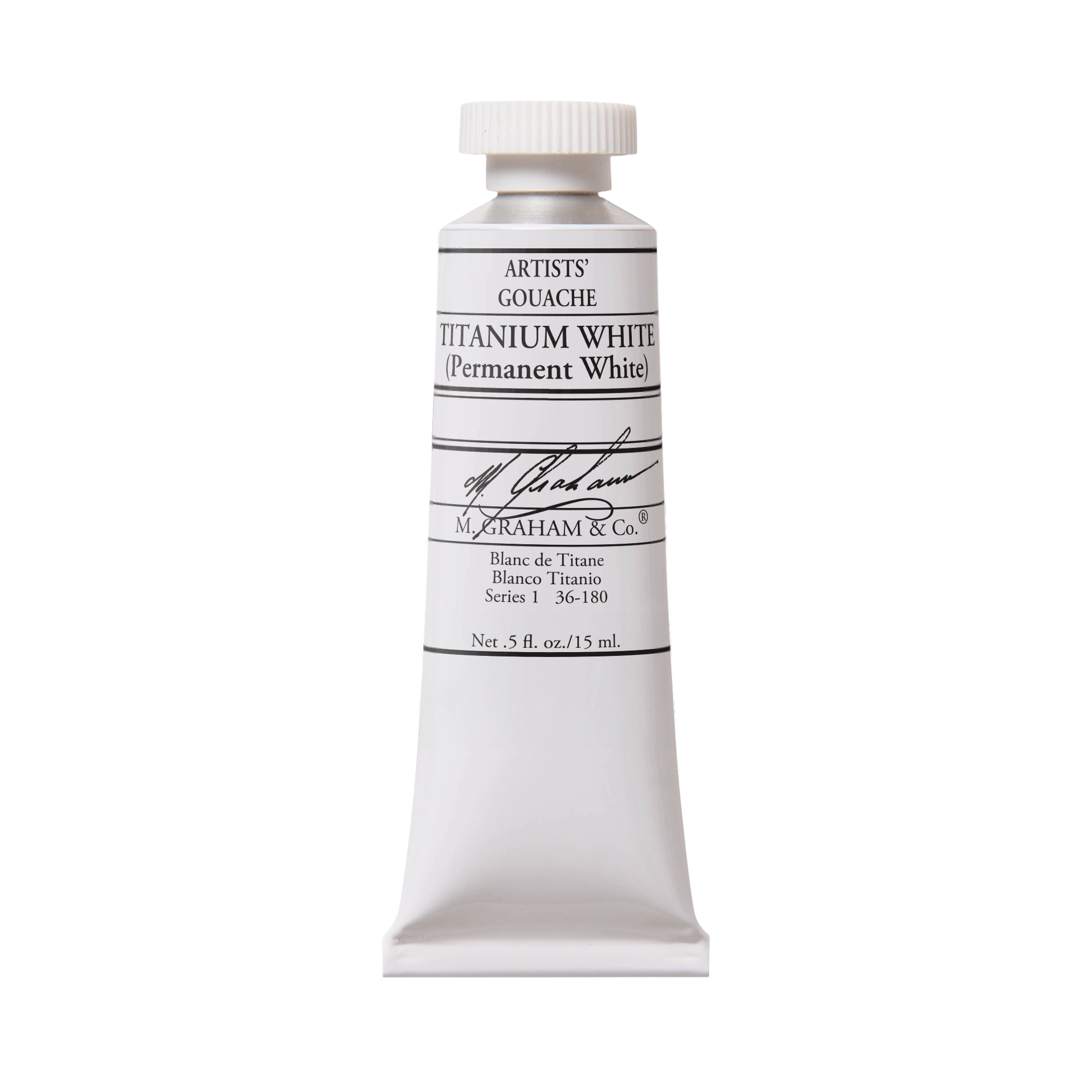 M. Graham Artists' Gouache - Titanium White, 15 ml tube