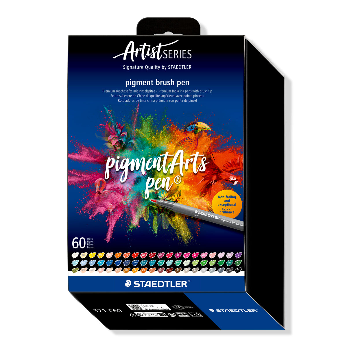 Staedtler Pigment Arts brush pen set — 60 Pens, Assorted (371 C60)