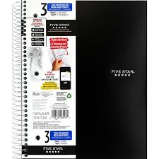 Five Star Notebook 8.5x11 3 Subject 150 Sheets