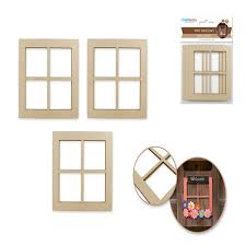 Wood Square Windows — 2.8", 3-Pack