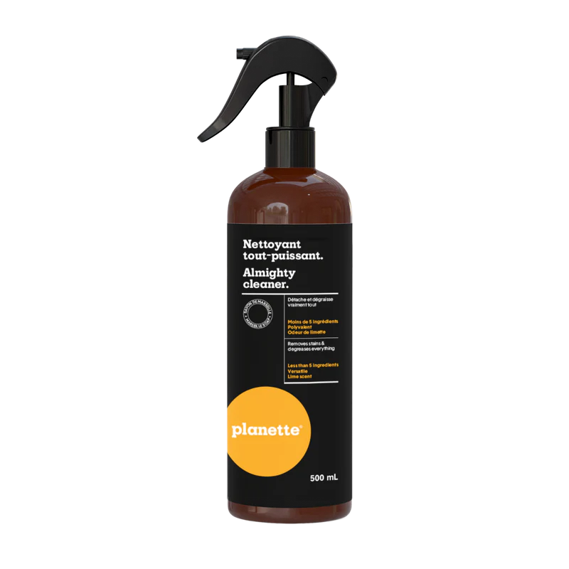 Planette cleaning product bottles – natural Marseille soap range made in Quebec