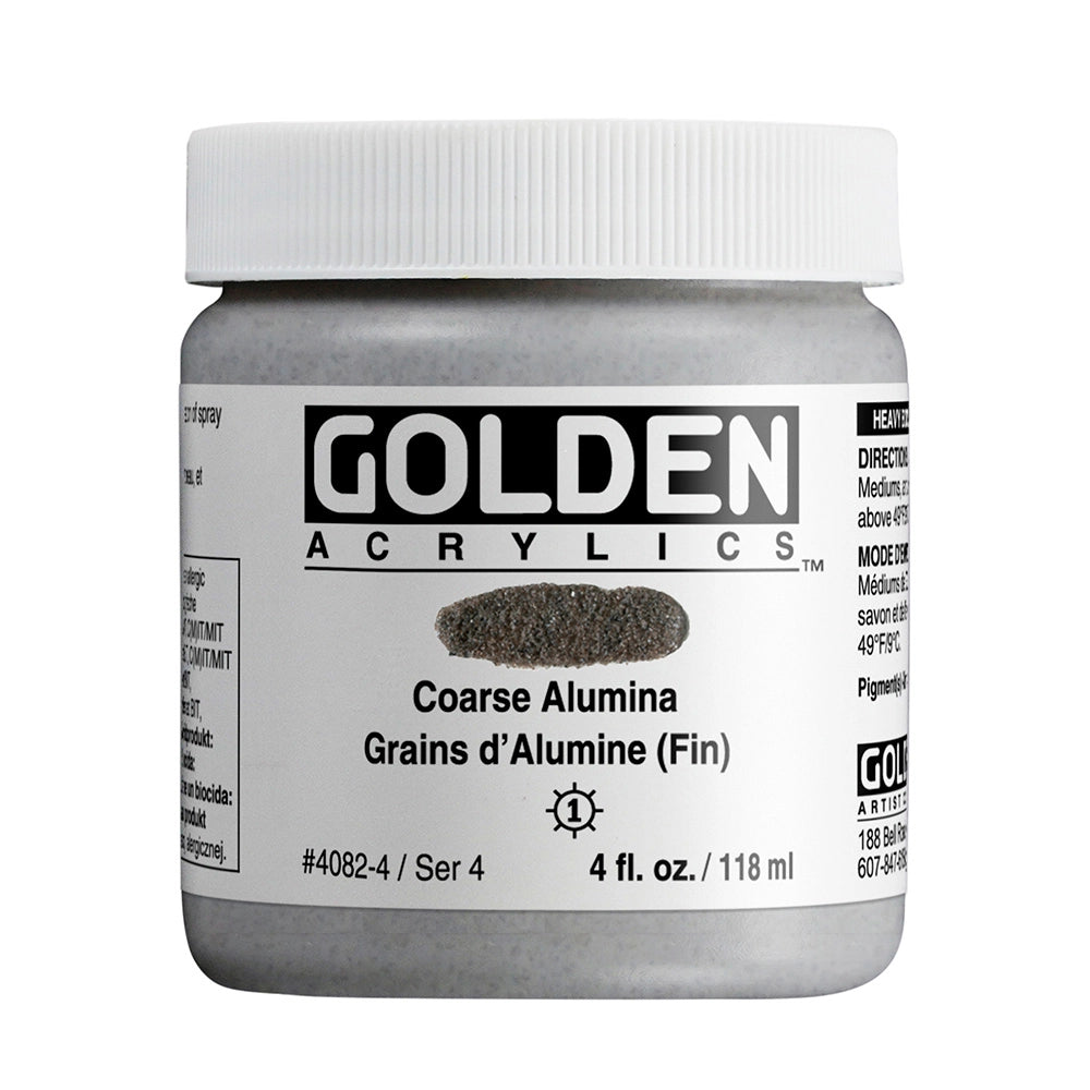 Golden Heavy Body Acrylic Coarse Alumina, 4 oz (118 ml) jar