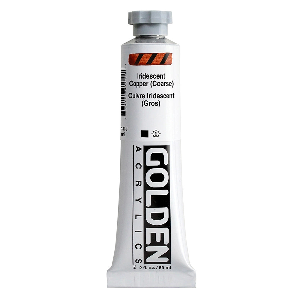 Golden Heavy Body Acrylic Iridescent Copper Coarse, 2 oz (59 ml) tube