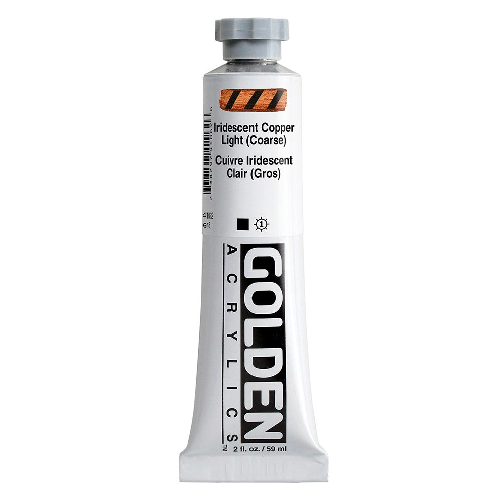 Golden Heavy Body Acrylic Iridescent Copper Light Coarse, 2 oz (59 ml) tube