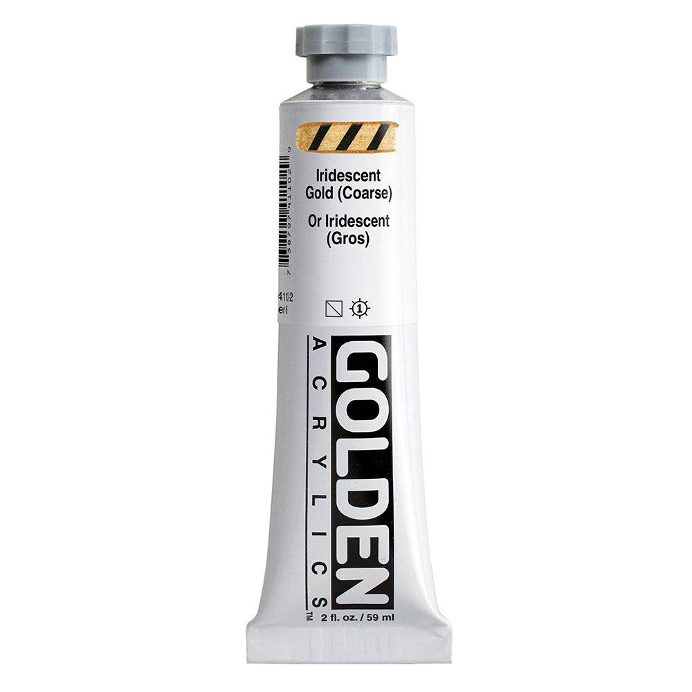 Golden Heavy Body Acrylic Iridescent Gold Coarse, 2 oz (59 ml) tube