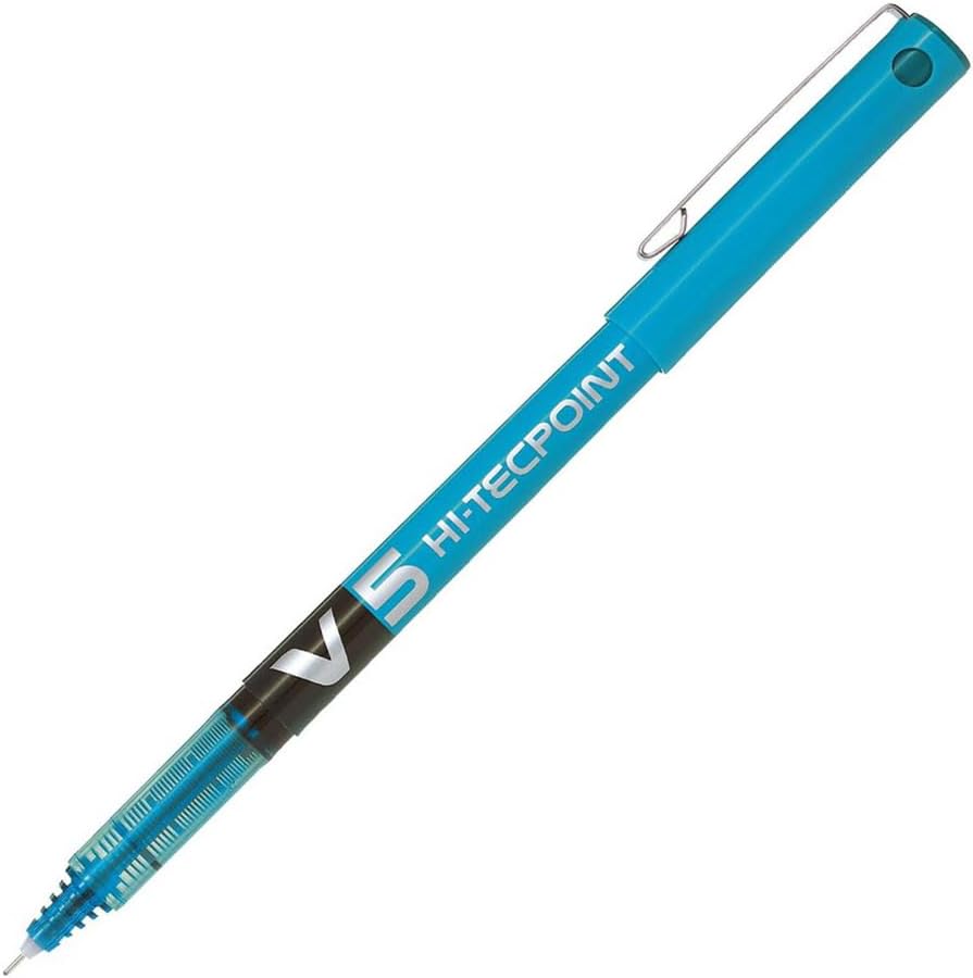 Pilot Hi-Tecpoint V5 Rollerball Pen – Extra Fine, Turquoise Ink