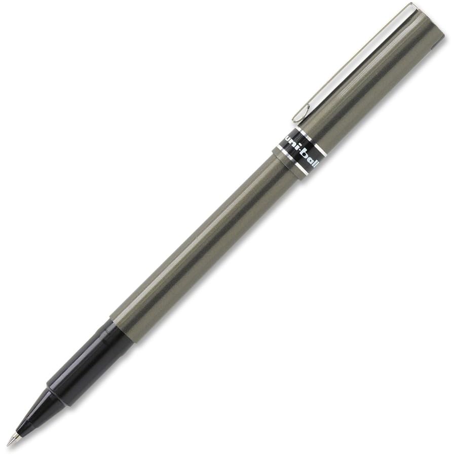 Uniball Deluxe Rollerball Pen w/ Cap - 0.5mm Micro Black 60025