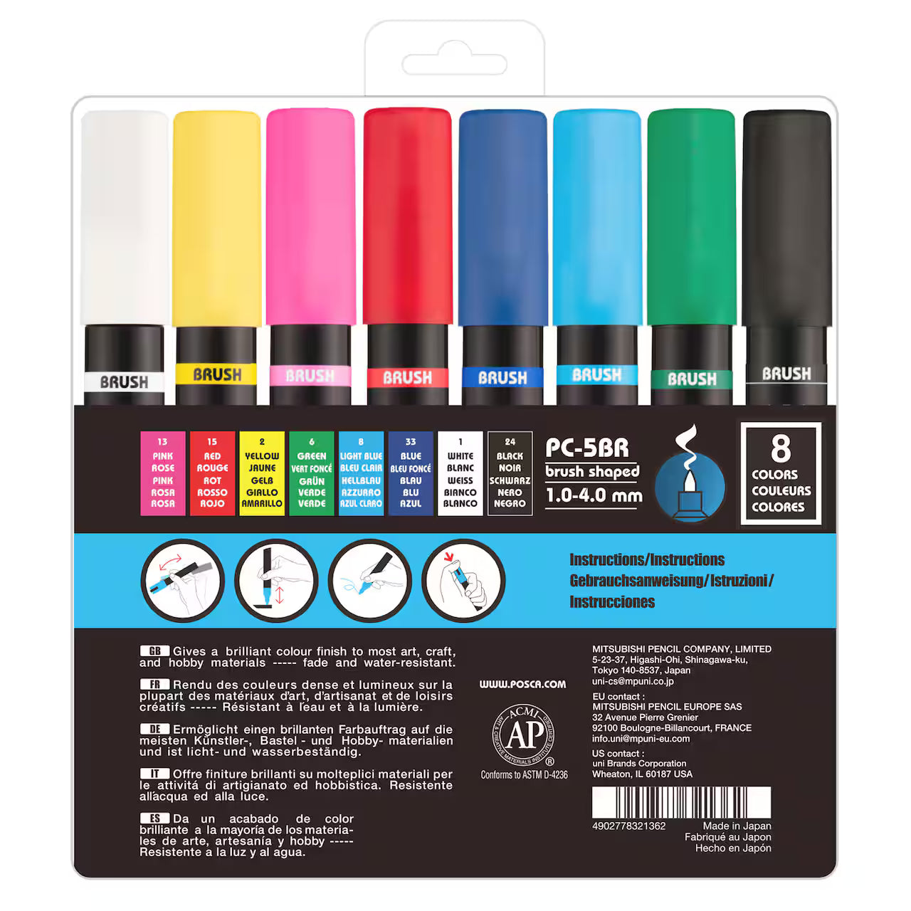 Posca Brush Marker Sets