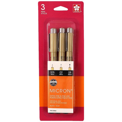 Pigma Micron Set 005/02/08 Black