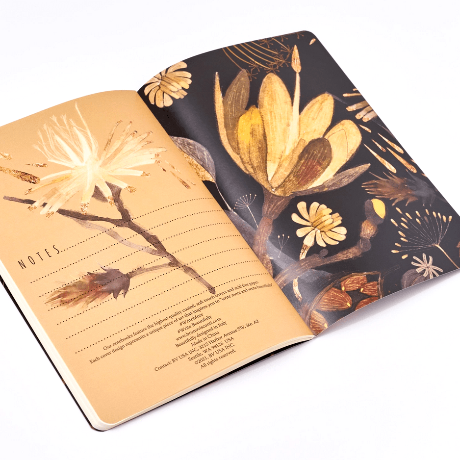 Bruno Visconti Night Flowers lined notebook, image 3