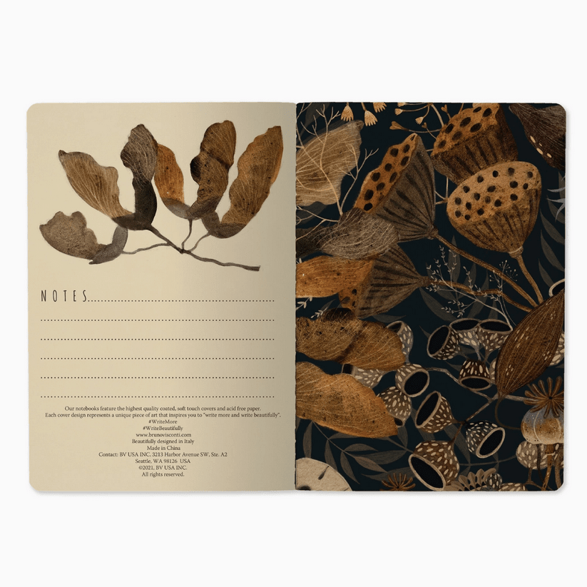 Bruno Visconti Lush Leaves lined notebook, image 3