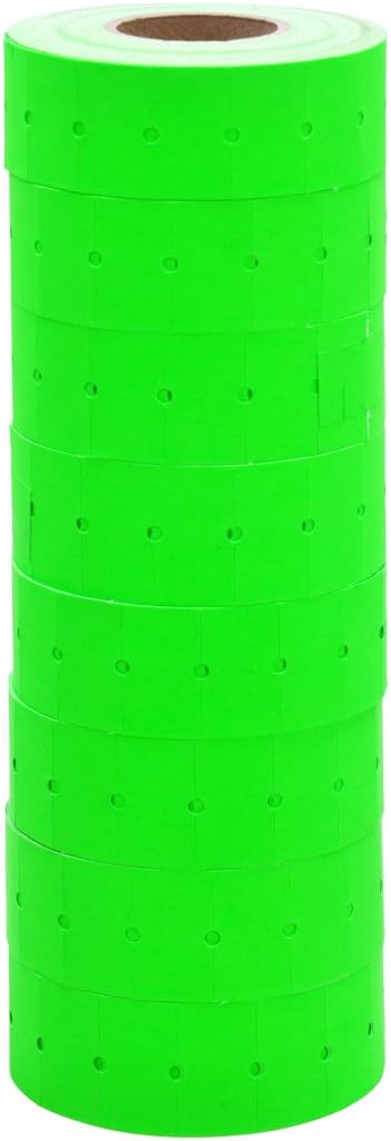Celamark Fluorescent Green Pricing Gun Labels, 10 Rolls / 10,000 Labels