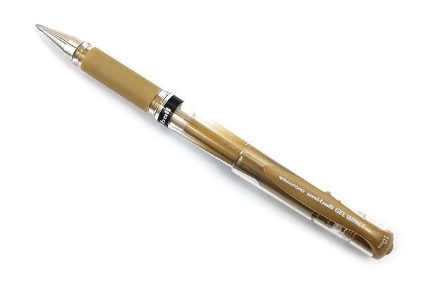 Uniball Gel Impact Pens w/ Cap -  1mm Bold Gold/Silve/White