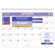 AT-A-GLANCE Academic Bilingual Desk/Wall Calendar 2026/2027, 16-Month, 11x8