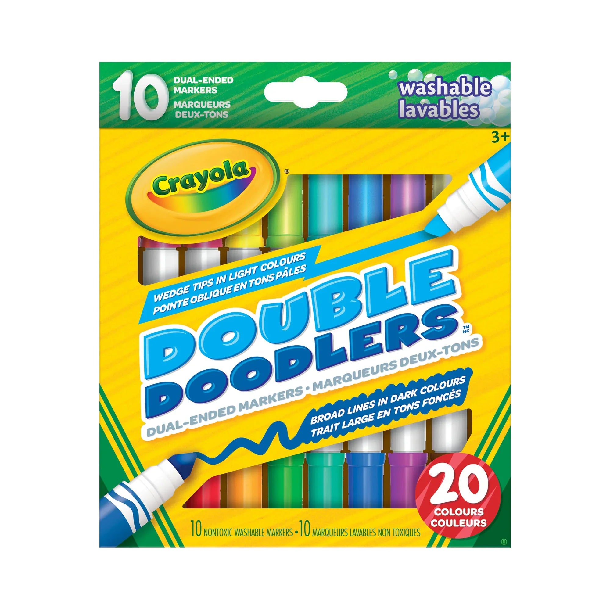 Double-Doodlers Washable Marker 20-Colour Set