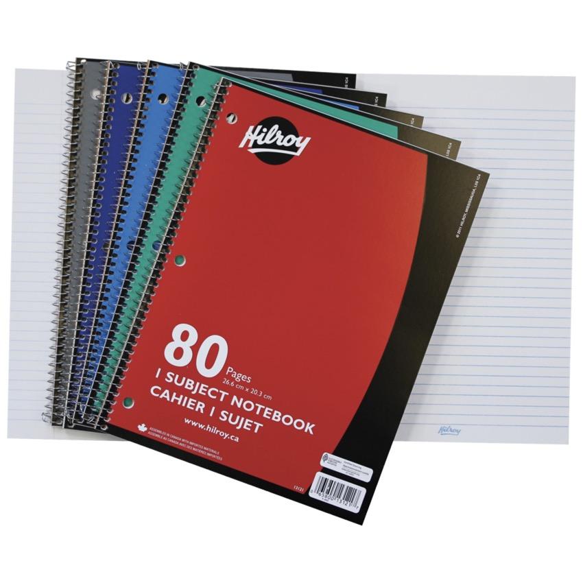 Single Subject Coil Notebooks