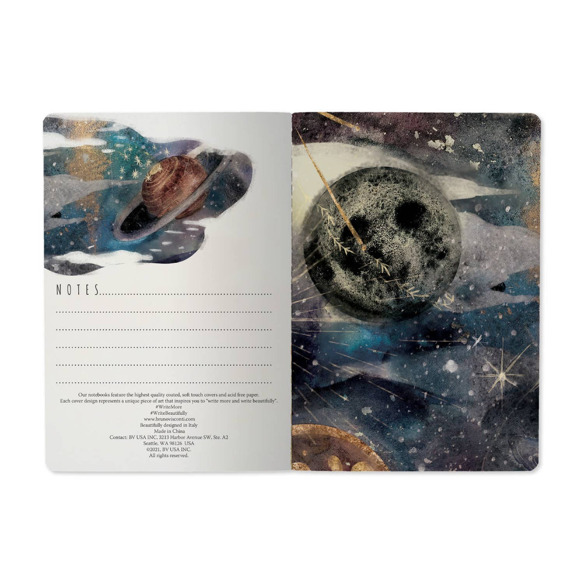 Bruno Visconti Galaxy lined notebook, view 3