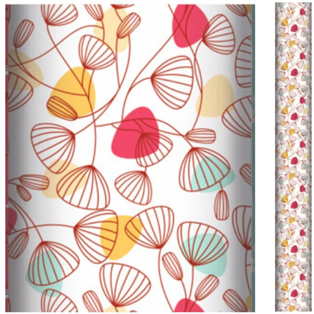 Wrapping Paper White Buds 2x0.7m