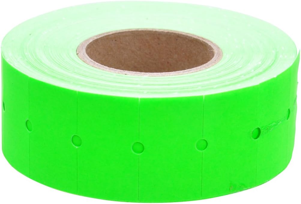 Celamark Fluorescent Green Pricing Gun Labels, 10 Rolls / 10,000 Labels