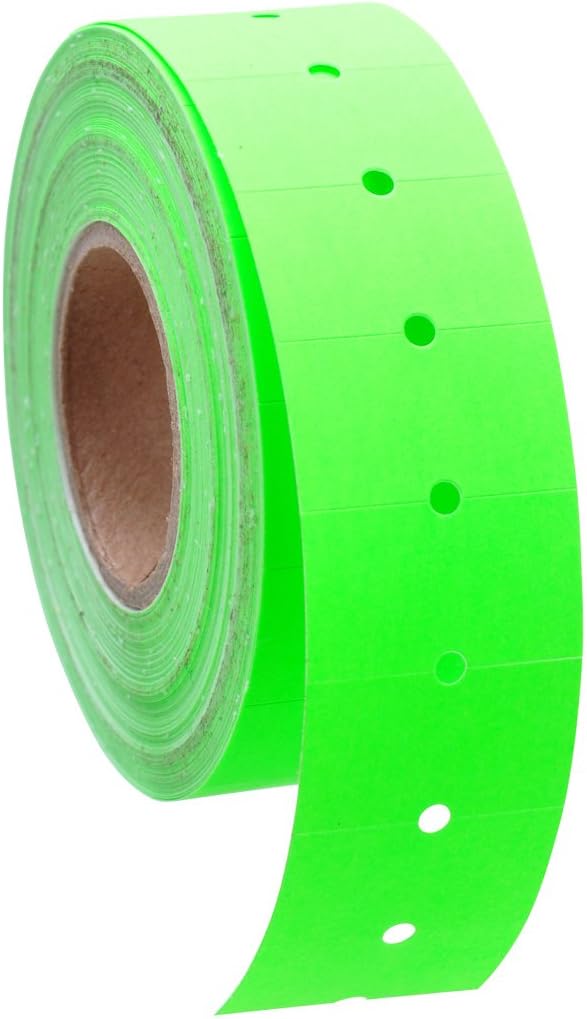 Celamark Fluorescent Green Pricing Gun Labels, 10 Rolls / 10,000 Labels