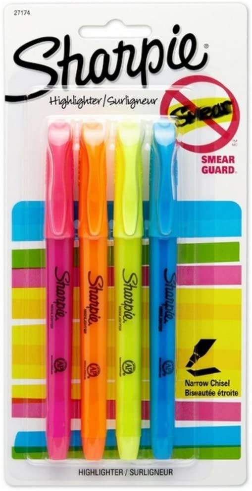 Sharpie Highlighter 4PK