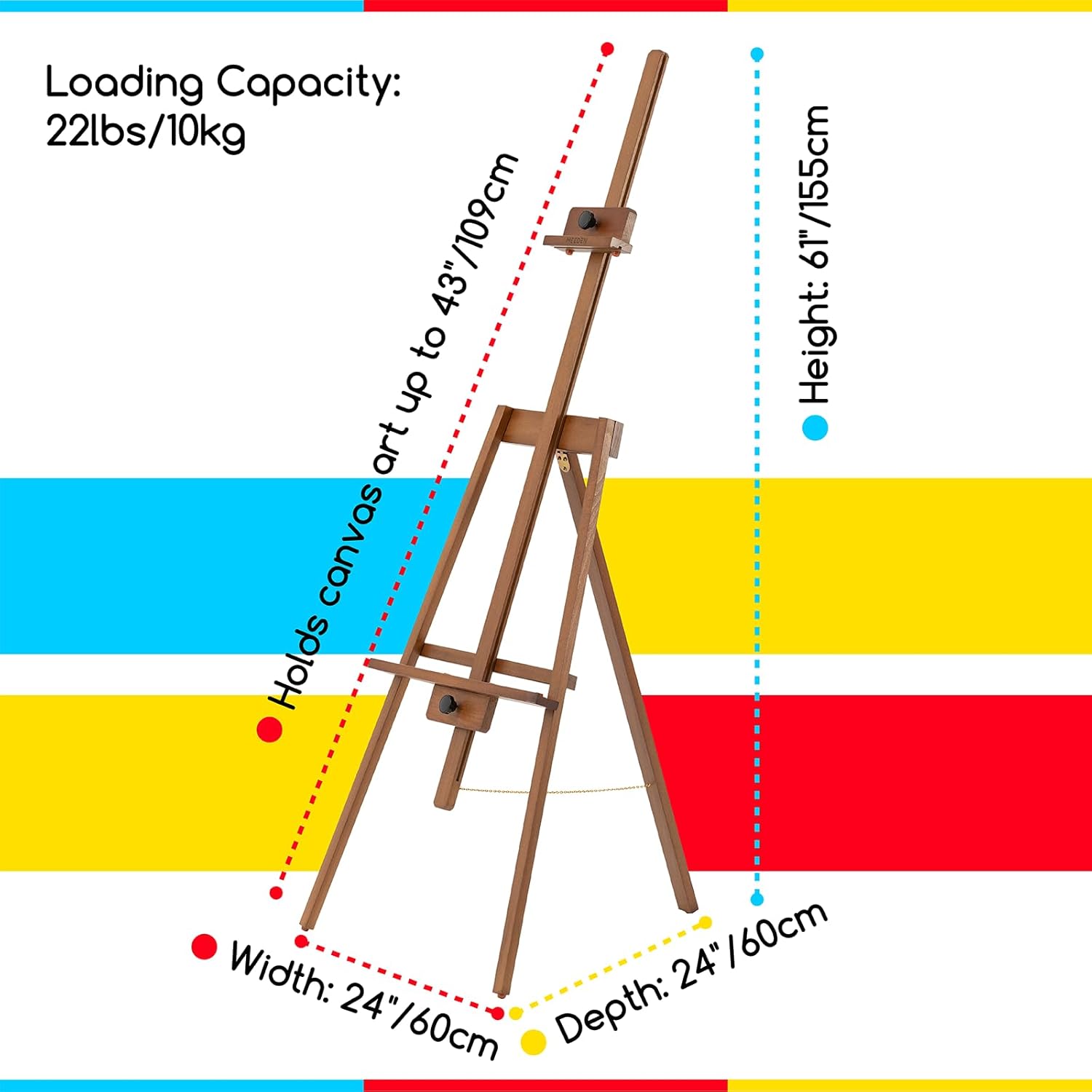 Rosewood A-Frame Lyre Easel