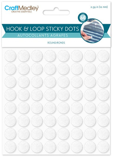 VELCRO STICKY DOTS 3/8" 64PAIR