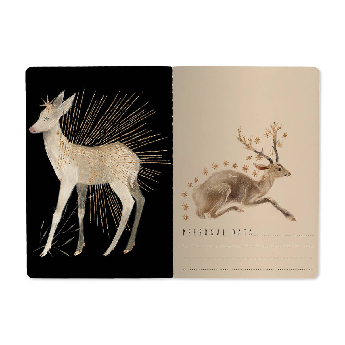 Bruno Visconti Forest Fawn lined notebook, view 2