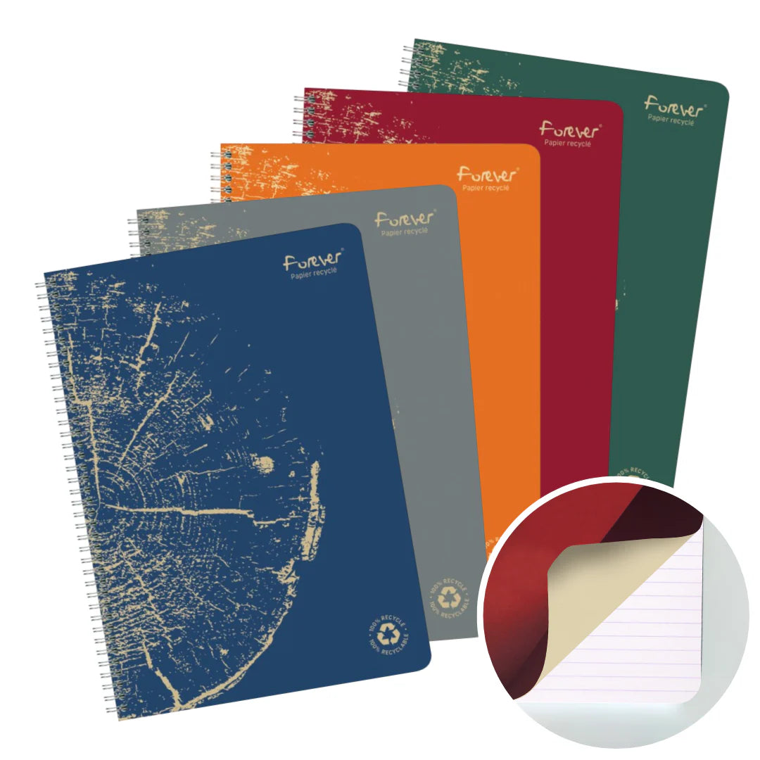 Notebook Forever Premium Lined Wirebound 120 pages A4(5.8x8.3in) - Asstd
