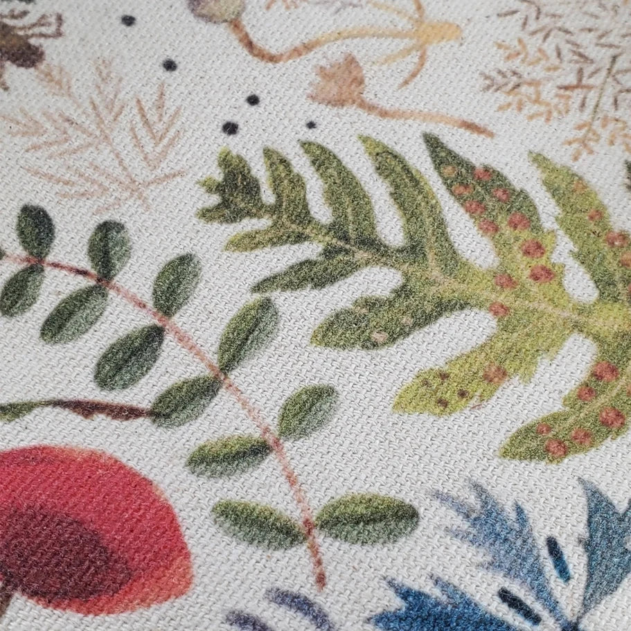 Bruno Visconti canvas pencil pouch, Greens & Flowers, image 2