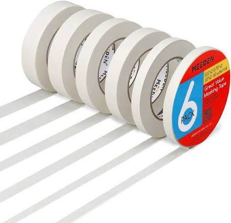 Masking Tape Set — 6 Rolls, 0.5", 0.75" & 1" Widths