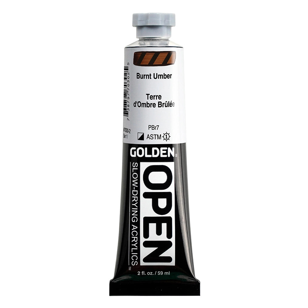 Golden OPEN Acrylic Burnt Umber, 2 oz (59 ml) tube