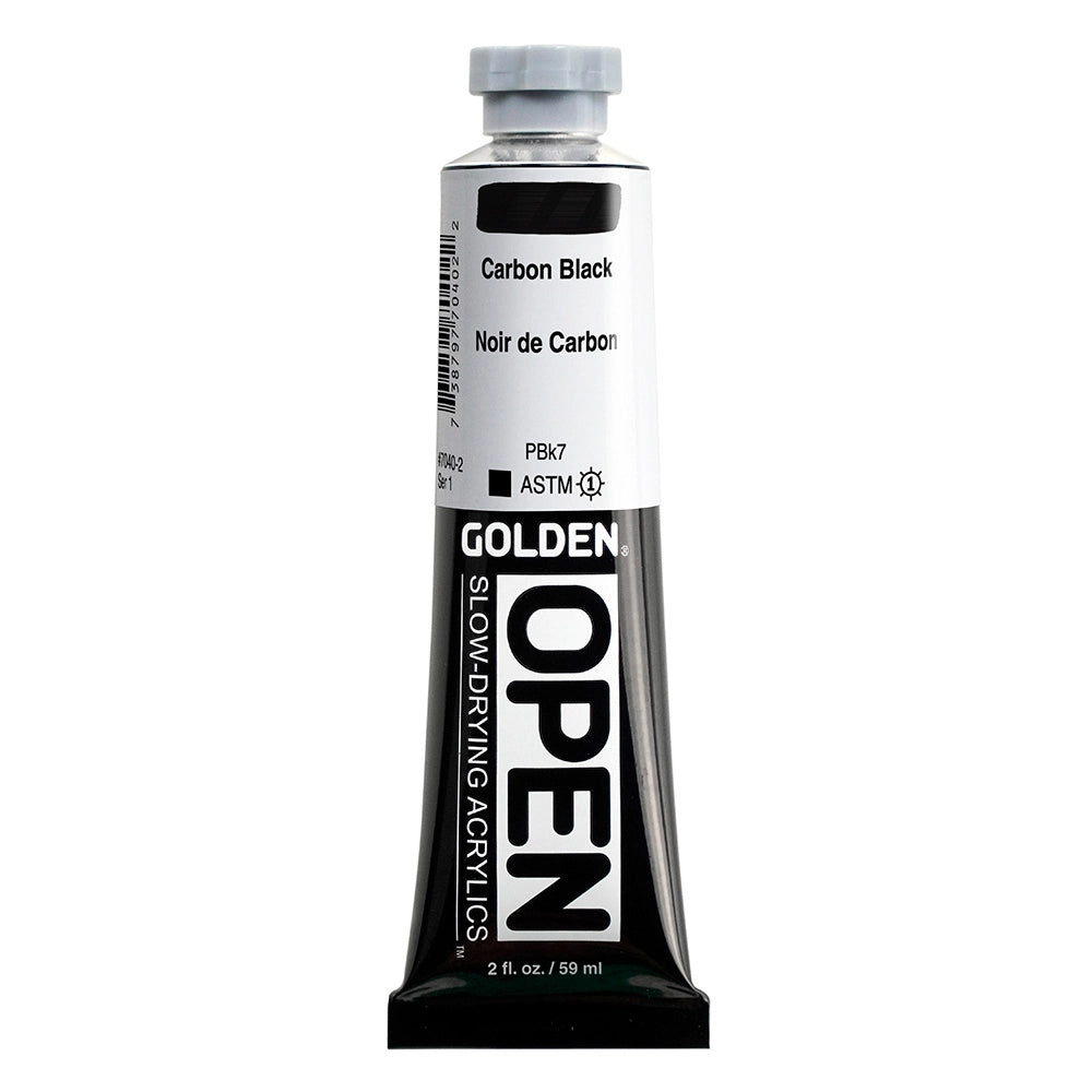 Golden OPEN Acrylic Carbon Black, 2 oz (59 ml) tube
