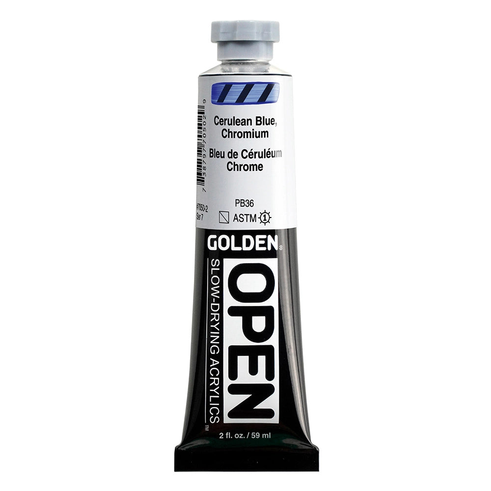 Golden OPEN Acrylic Cerulean Blue Chromium, 2 oz (59 ml) tube
