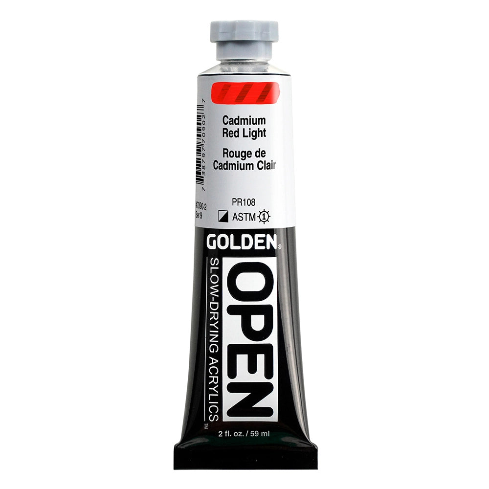 Golden OPEN Acrylic Cadmium Red Light, 2 oz (59 ml) tube