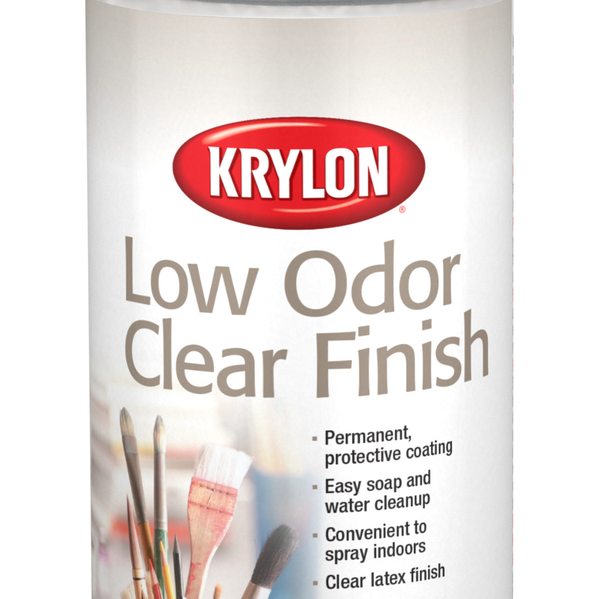 Krylon Low Odour Clear Finish gloss spray can