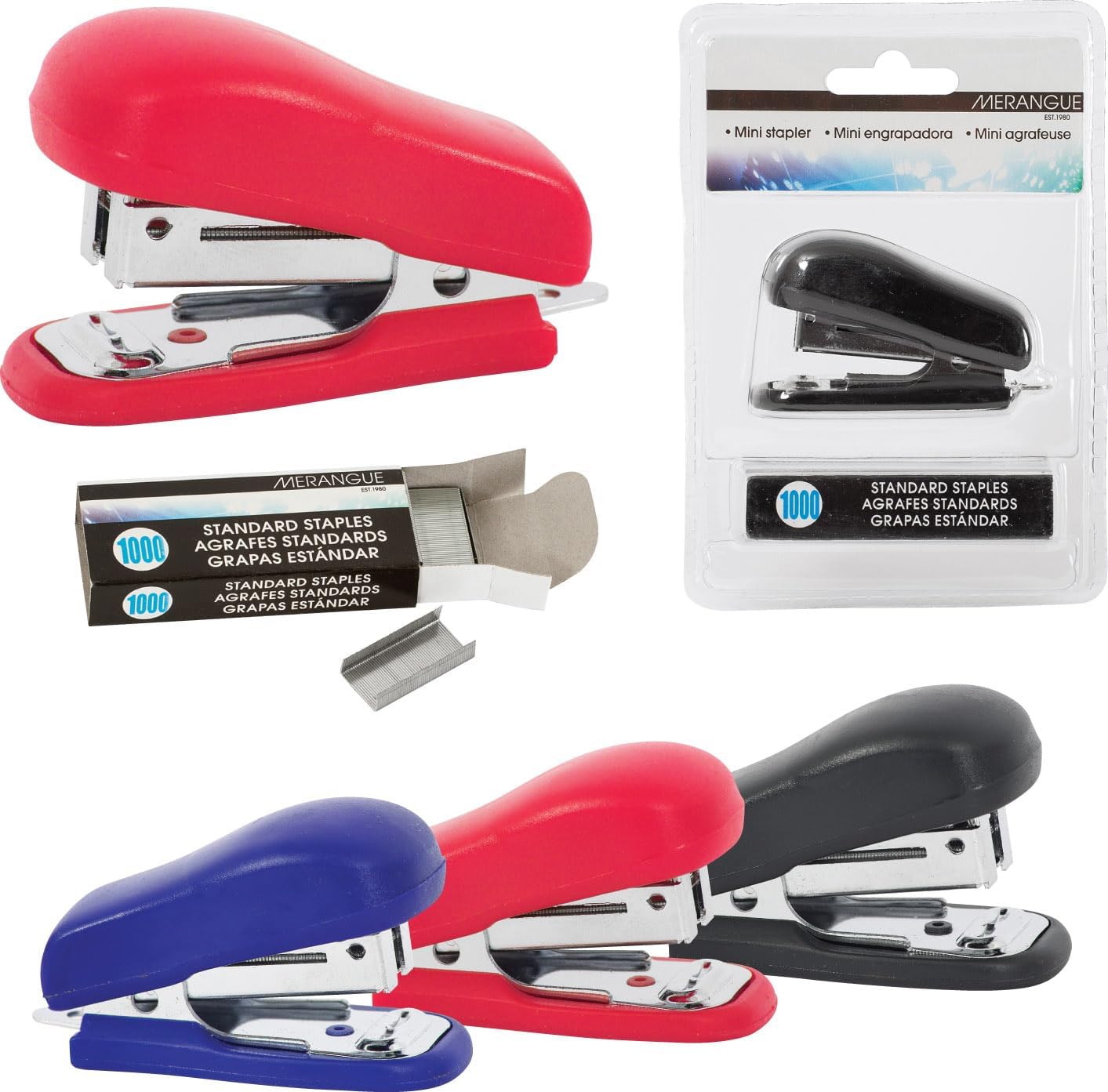 Compact Mini Stapler with 1000 Staples