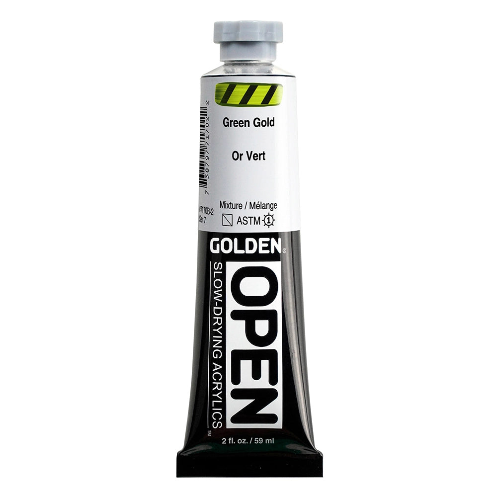 Golden OPEN Acrylic Green Gold, 2 oz (59 ml) tube