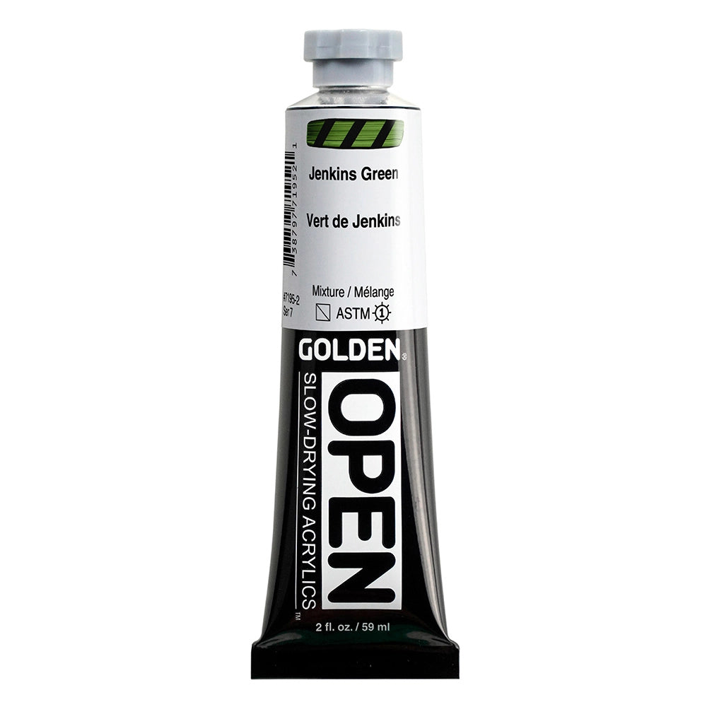Golden OPEN Acrylic Jenkins Green, 2 oz (59 ml) tube